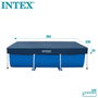 Intex Cubrepiscinas Rectangular 300x200 cm PVC/PE