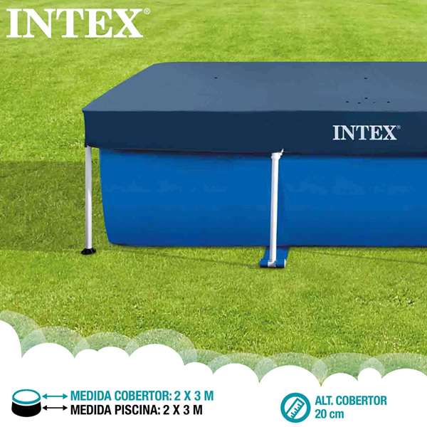 Intex Cubrepiscinas Rectangular 300x200 cm PVC/PE