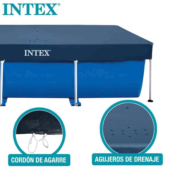 Intex Cubrepiscinas Rectangular 300x200 cm PVC/PE