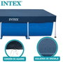 Intex Cubrepiscinas Rectangular 300x200 cm PVC/PE