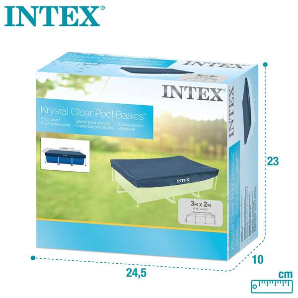 Intex Cubrepiscinas Rectangular 300x200 cm PVC/PE