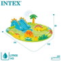 Intex Centro de Juegos Hinchable Little Dino con Tobogán y Fuente