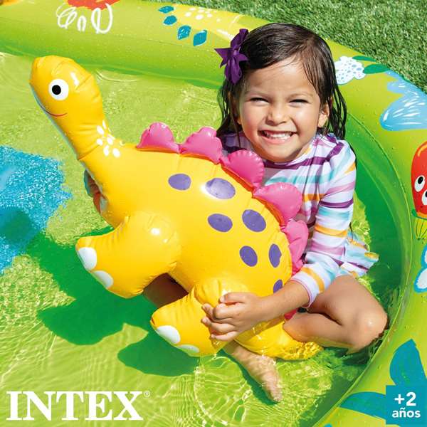Intex Centro de Juegos Hinchable Little Dino con Tobogán y Fuente Intex Centro de Juegos Hinchable Little Dino con Tobogán y Fuente
