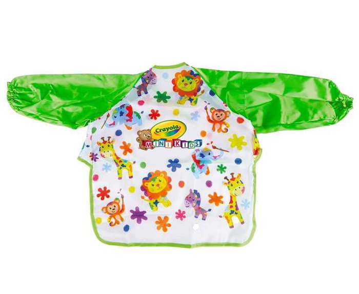 Crayola Delantal Lavable con Mangas Creativo Mini Kids para niños a partir de 1 año, 20x1x2.5 cm