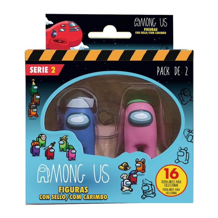 Bizak Figuras Among Us S2 Caja Coleccionables con 2 Figuras y 16 Modelos para Coleccionar