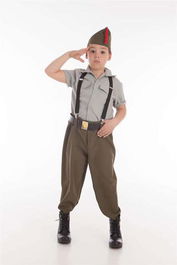 Creaciones Llopis Disfraz Infantil Legionario T-1 para Niños de 3-5 Años con Pantalón, Camisa, Cinturón, Tirantes y Gorra