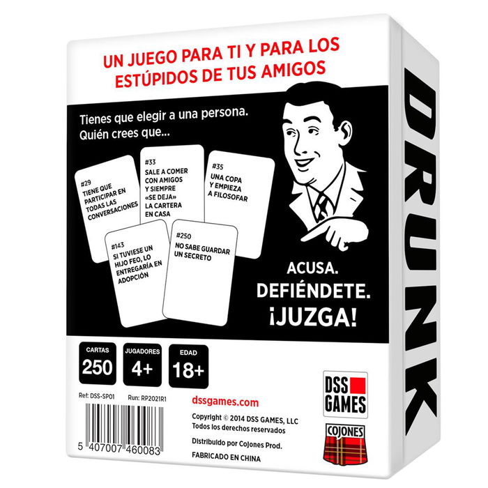 Asmodee Juego Drunk Stoned or Stupid ¿Quién encaja mejor con la descripción de la carta? Español