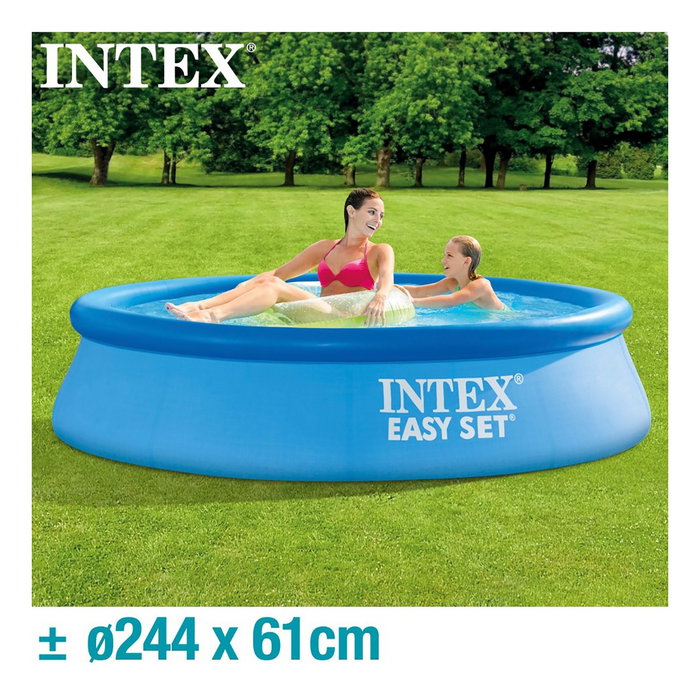 Intex Piscina Hinchable Redonda Easy Set 244x61 cm con Capacidad 1942 Litros para +6 Años Intex Piscina Hinchable Redonda Easy Set 244x61 cm con Capacidad 1942 Litros para +6 Años