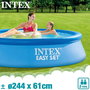 Intex Piscina Hinchable Redonda Easy Set con Filtro y Depuradora, 244 x 61 cm, Capacidad 1942 Litros