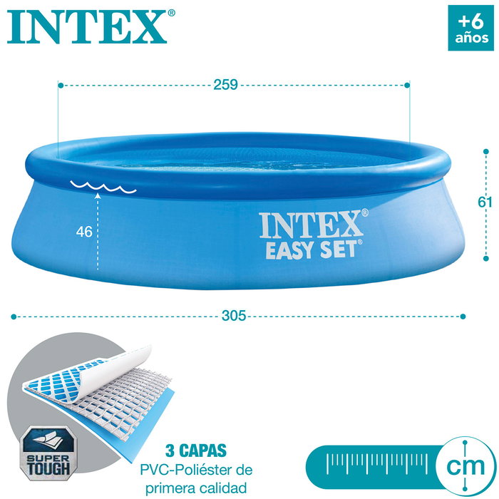 Intex Piscina Hinchable Redonda Easy Set 305x61 cm
