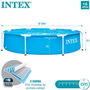 Piscina Desmontable Octogonal Intex Metal Frame 244x51 cm Redonda PVC y Metal (1828 Litros) +6 Años