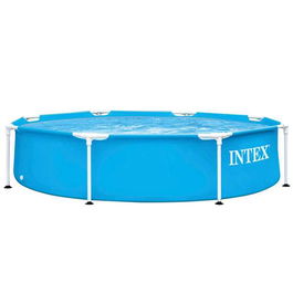 Piscina Desmontable Octogonal Intex Metal Frame 244x51 cm Redonda PVC y Metal (1828 Litros) +6 Años