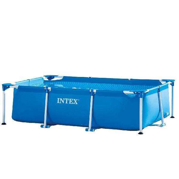 Intex Piscina Rectangular Desmontable 260x160x65 cm Capacidad 2282 Litros +6 Años