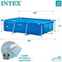 Piscina rectangular desmontable Intex 300x200x75 cm, Capacidad 3834 litros