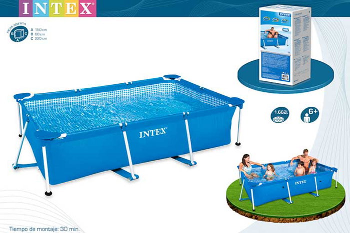 Intex Piscina Rectangular Desmontable Metal Frame 220x150x60 cm Intex Piscina Rectangular Desmontable Metal Frame 220x150x60 cm