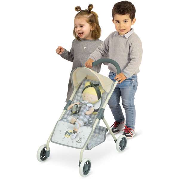 Decuevas Silla de muñeca con muñeca de cuerpo blando, apta para muñecas de hasta 50 cm