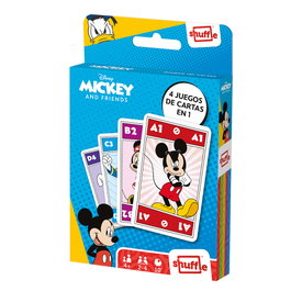 Fournier Juego de Cartas 4 en 1 Mickey & Friends