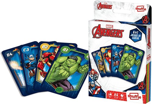 Fournier Baraja infantil Avengers 4 en 1 Fournier Baraja infantil Avengers 4 en 1