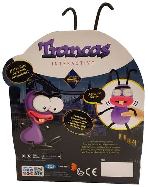 Wallatoys Peluche Interactivo El Hormiguero Trancas con Sonidos y Movimientos, Figura con Pilas Incluidas, para Niños +3 Años