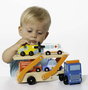 Molto Camión de Emergencias de Madera con Vehículos 6 Piezas para Niños +1 Año