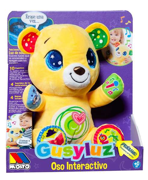 Molto Gusy Luz Osito Interactivo con Luz y Sonidos, Cuentacuentos y Grabadora, 24 cm Molto Gusy Luz Osito Interactivo con Luz y Sonidos, Cuentacuentos y Grabadora, 24 cm