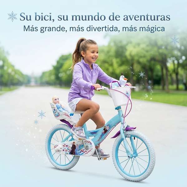 Toimsa Bicicleta Frozen Huffy 16" para Niños de 5 a 8 Años Color Azul