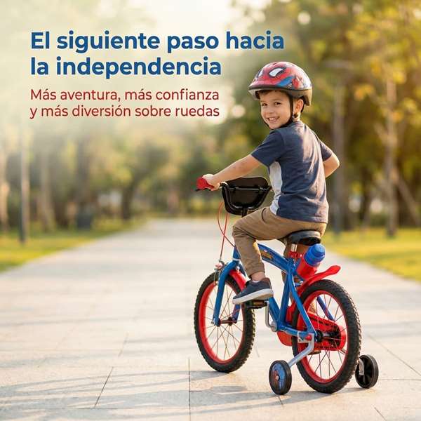 Huffy Bicicleta Spiderman 16" para Niños de 5 a 8 Años Color Azul