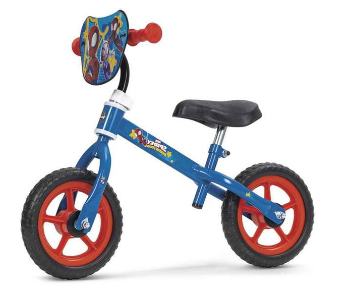 Huffy Bicicleta sin pedales Spiderman 10" para niños de 2 a 3 años