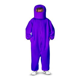 My Other Me Disfraz Among Us Impostor Purple XL (Escafandra Y Traje Con Cremallera Y Bolsillos) Sun