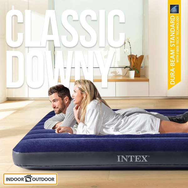 Intex Colchón Flotado Dura-Beam Standard Classic Downy 137x191x25 cm
