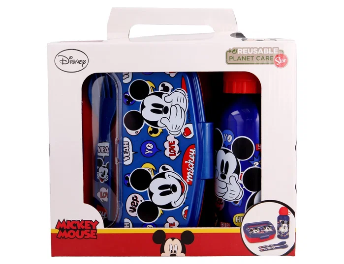 Safta Set de Botella, Sandwichera y Cubiertos Mickey Mouse Happy Smiles Surtido Safta Set de Botella, Sandwichera y Cubiertos Mickey Mouse Happy Smiles Surtido