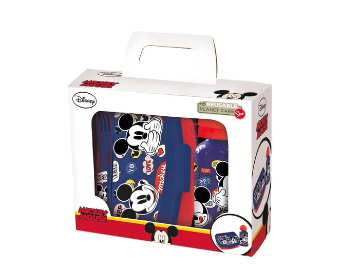 Safta Set de Botella, Sandwichera y Cubiertos Mickey Mouse Happy Smiles Surtido Safta Set de Botella, Sandwichera y Cubiertos Mickey Mouse Happy Smiles Surtido