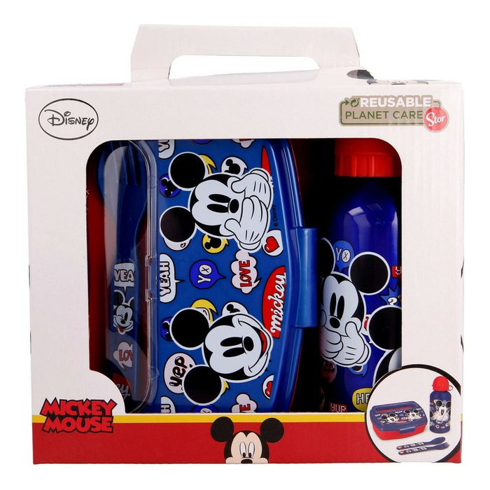 Safta Set de Botella, Sandwichera y Cubiertos Mickey Mouse Happy Smiles Surtido Safta Set de Botella, Sandwichera y Cubiertos Mickey Mouse Happy Smiles Surtido