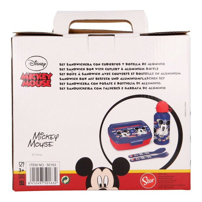 Safta Set de Botella, Sandwichera y Cubiertos Mickey Mouse Happy Smiles Surtido Safta Set de Botella, Sandwichera y Cubiertos Mickey Mouse Happy Smiles Surtido