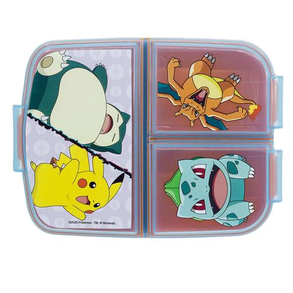 Stor Sandwichera Pokemon con multiples compartimentos 21x14.50x7.50 cm