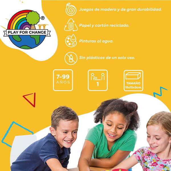 Cayro Juego Tangram de Madera en Caja de Metal 15x15x3 cm