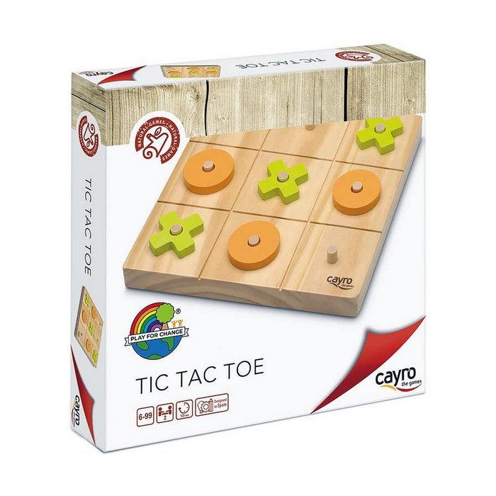 Cayro Juego Tic Tac Toe de madera 20x20x4 cm
