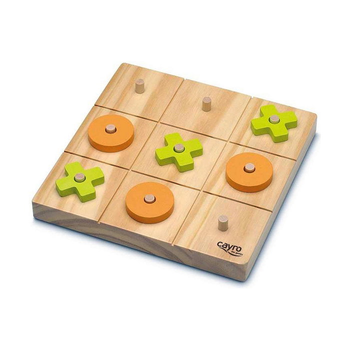 Cayro Juego Tic Tac Toe de madera 20x20x4 cm