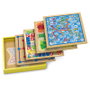 Cayro Set de 30 juegos de mesa clásicos de madera