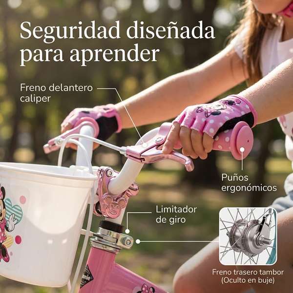 Huffy Bicicleta Minnie 12" (3/5 años) Rosa
