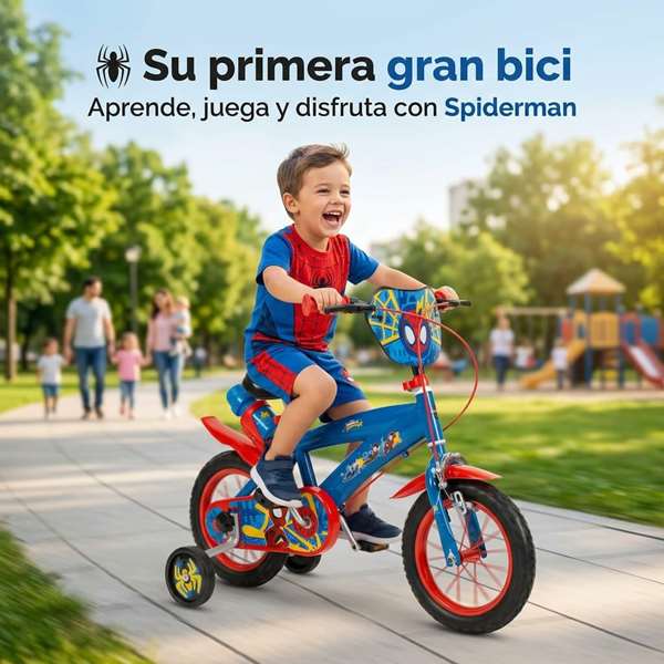 Huffy Bicicleta Spiderman 12" (3-5 Años)