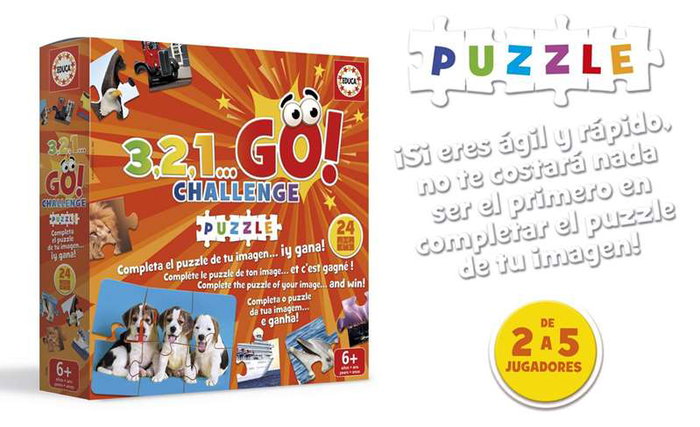 Juego 3,2,1 Go! Challenge Puzzle, se el primero en completar el rompecabezas