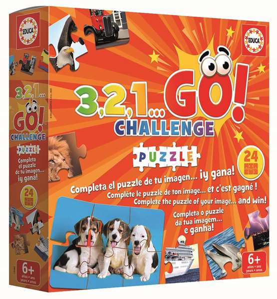 Juego 3,2,1 Go! Challenge Puzzle, se el primero en completar el rompecabezas