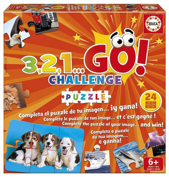 Juego 3,2,1 Go! Challenge Puzzle, se el primero en completar el rompecabezas
