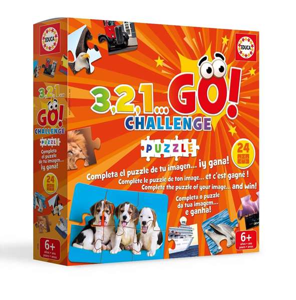 Juego 3,2,1 Go! Challenge Puzzle, se el primero en completar el rompecabezas