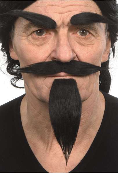 My Other Me Bigote, Perilla y Cejas Adulto Moreno Talla Única