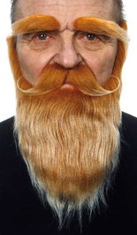 My Other Me Barba, Bigote y Cejas Pelirrojo Talla Única