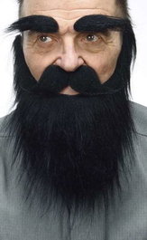 My Other Me Barba, Bigote y Cejas Adulto Moreno Talla Única