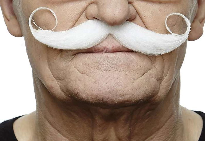 My Other Me Bigote blanco adulto talla única multicolor