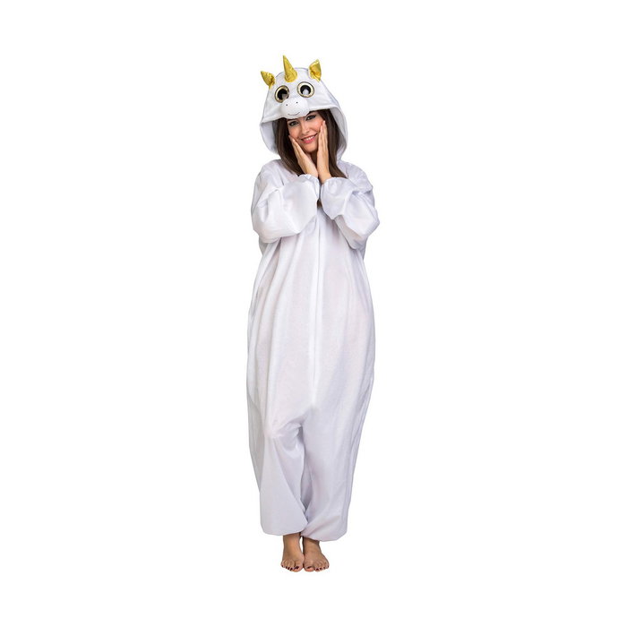 My Other Me Disfraz Big Eyes Unicornio Blanco Talla M-L (Mono Con Capucha)